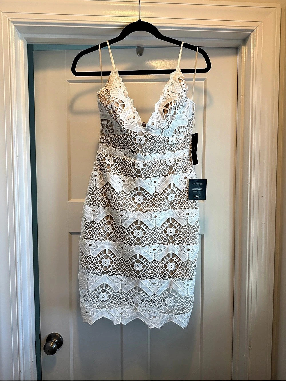 NWT Lulus White Lace Mini Dress Size Small